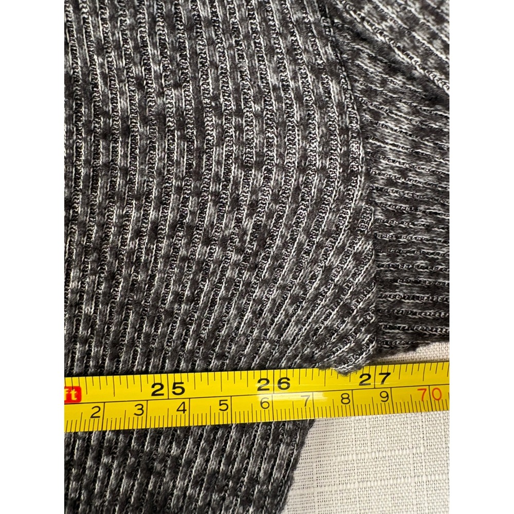 Gap Women XL Gray Marled Ribbed Mock Neck Long Sleeve Top Knit Pullover - Picture 7 of 7